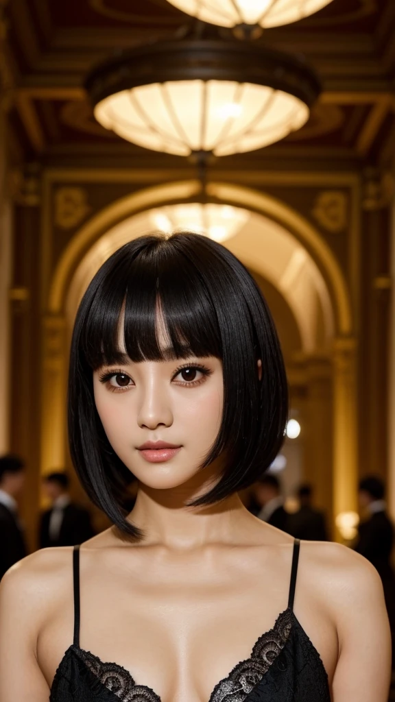 ,,,,,uma de uma mulher  ela tem cabelo preto with bangs, Hime black haircut, ulzzang, korean, with short hair with bangs, with short hair, dilraba dilmurat, garota gótica korean cruel, white hime cut hairstyle, hair styled like bangs, with bangs, korean symmetrical face,,,,,,,,,,,,,,,, 


   - 


,,,,,,,,,,,,,,,,,,,,,,Amidst the opulent gala evening at the Vienna State Opera, Alex Sheffield, Vienna&#39;s rich cultural heritage and embraces modernity, is resplendent in her long navy blue velvet evening gown embellished with gold thread patterns; as she maintains a majestic and elegant pose while looking into the distance at the ornate ballroom illuminated by chandeliers that cast prismatic light on the attendees of this grand event, your high heels adding a modern touch to the classic elegance of your outfit. 