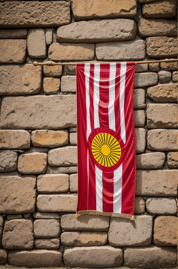 Flag with Peruvian culture 