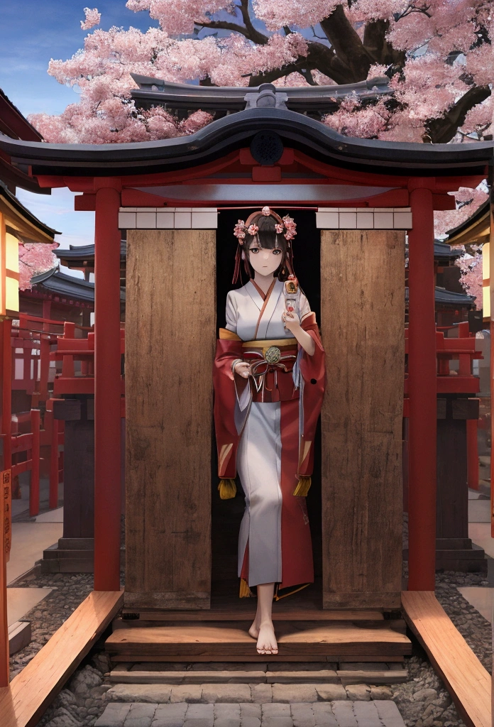 Masterpiece,Highest quality,high resolution,Sunburn mark:1.5,beautiful girl,Japanese,night,shrine,Festivals,Completely naked,