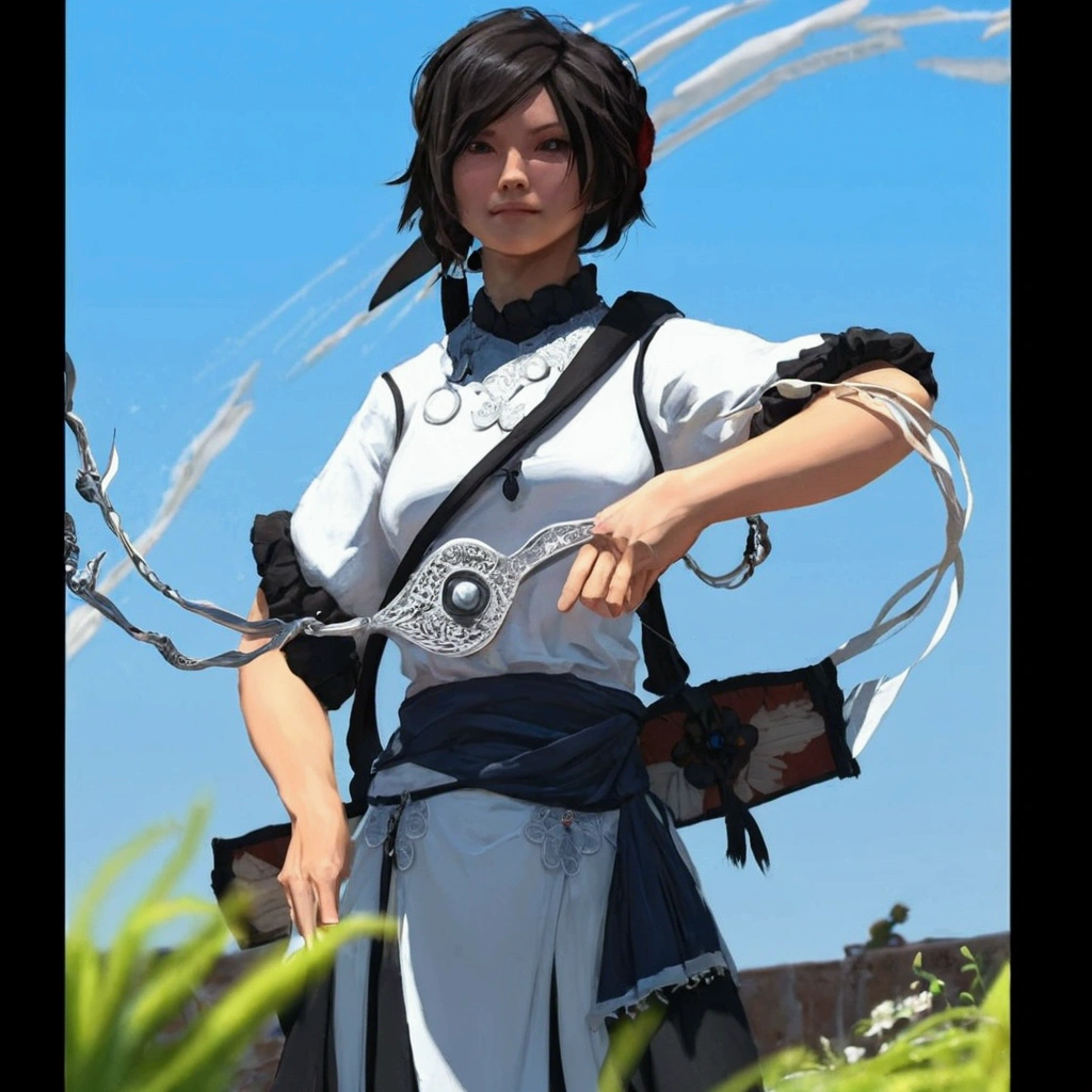 Knife throwing pose