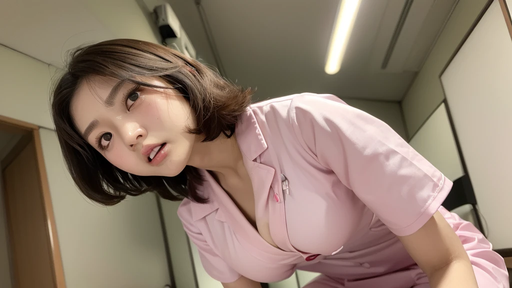 Japanese Beautiful Skin Having her breasts massaged A lot of drool drips from the mouth onto the penis. Holding a penis in your mouth Close your eyes and smile gently Pinching the penis NSFW breast blowjob with penis tongue licking((Intense))A cute woman in her late 20s exposing her upper body View from below Front image The lower body is a nurse uniform nurse Realistic image quality First Person View Putting earrings in your ears