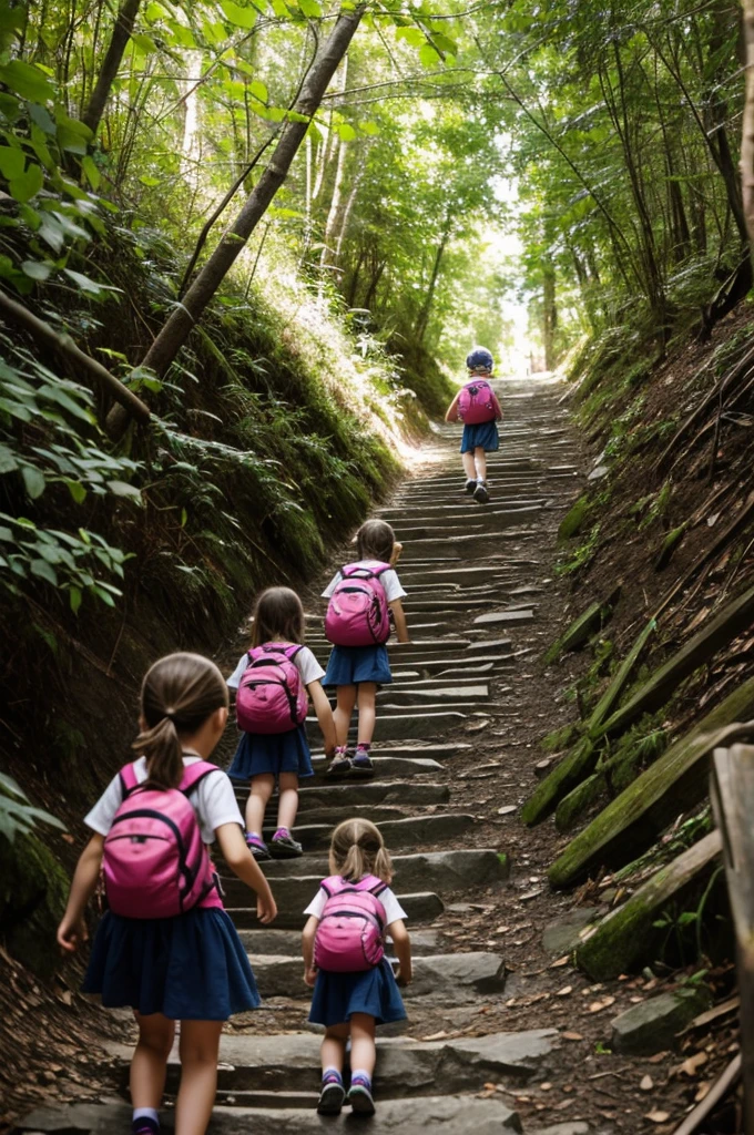 s with their friends was climbing the steep slopes.