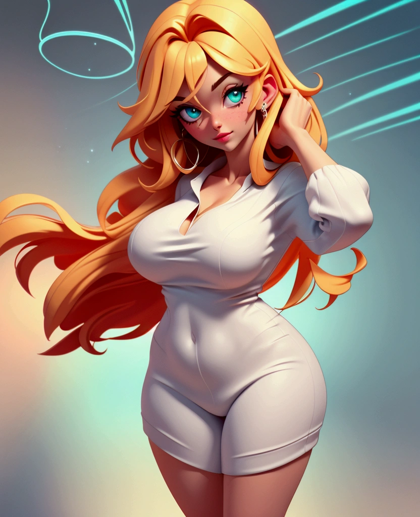 full body symmetrical, FEMALE, big belt around waist, big breasts, busty, pretty face, thick body, blonde hair, eyes closed, smile, squat, M legs, exposed armpits hands behind head, masterpiece, super mass, 4k quality, high detail, elf mother, black nun dress, wuqubbai corset, tights, lace panties, cleavage, white tights, sweaty, wet clothes, see-through, add_detail:1.5