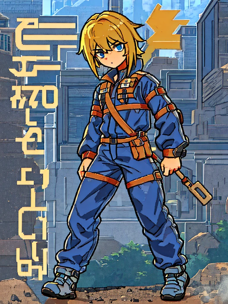 (((Full Body))) (((Twins))) ((Detailed)) They are boys 12-year-old twin with blonde and short hair. One has an energetic and curious expression, dressed in rugged survival attire. Another one appears more serious and focused, also dressed in practical survival gear with a pragmatic touch. 