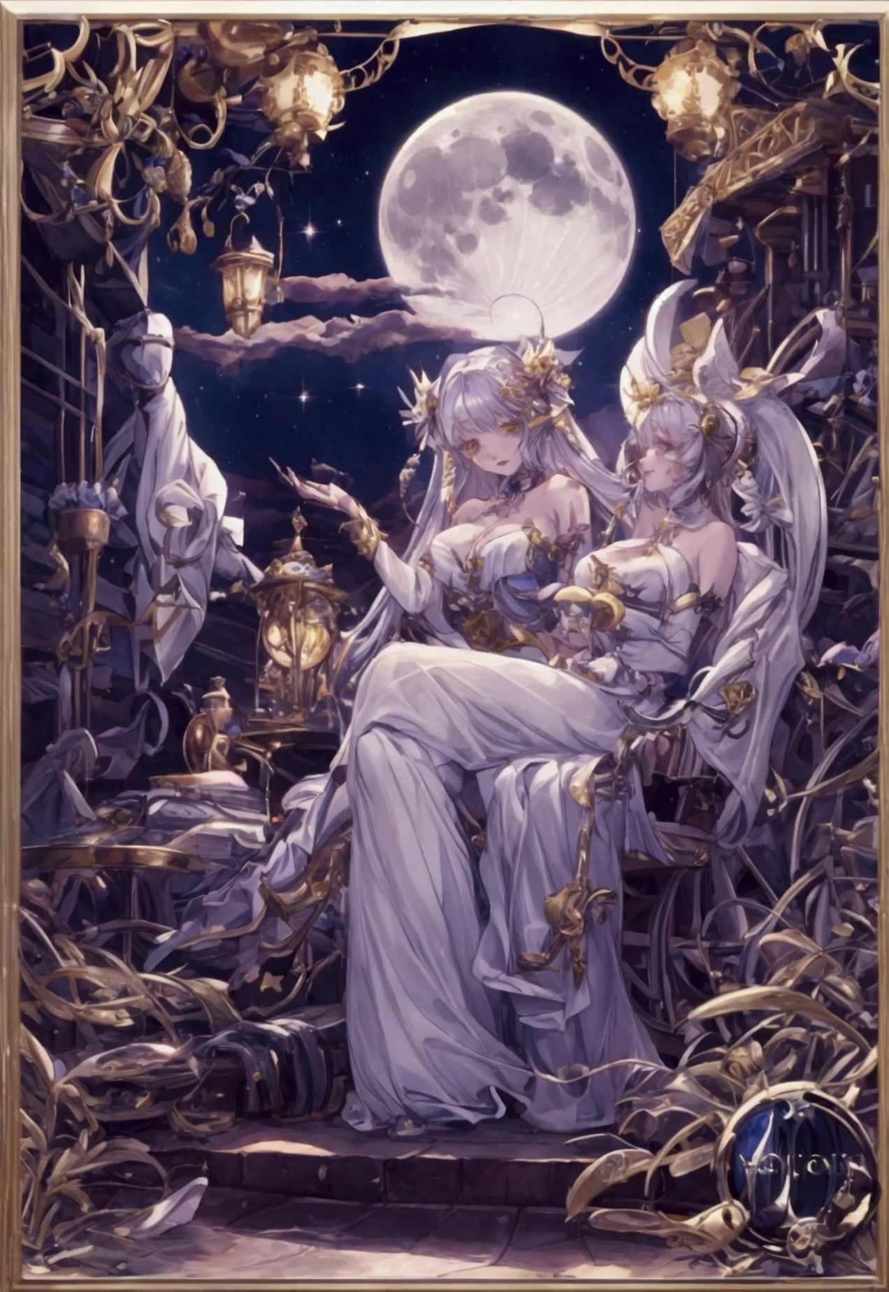 Clown、moonlight、Moonlit Night、Fantasy、mysteriouasterpiece、Perfect Art、Award-winning works