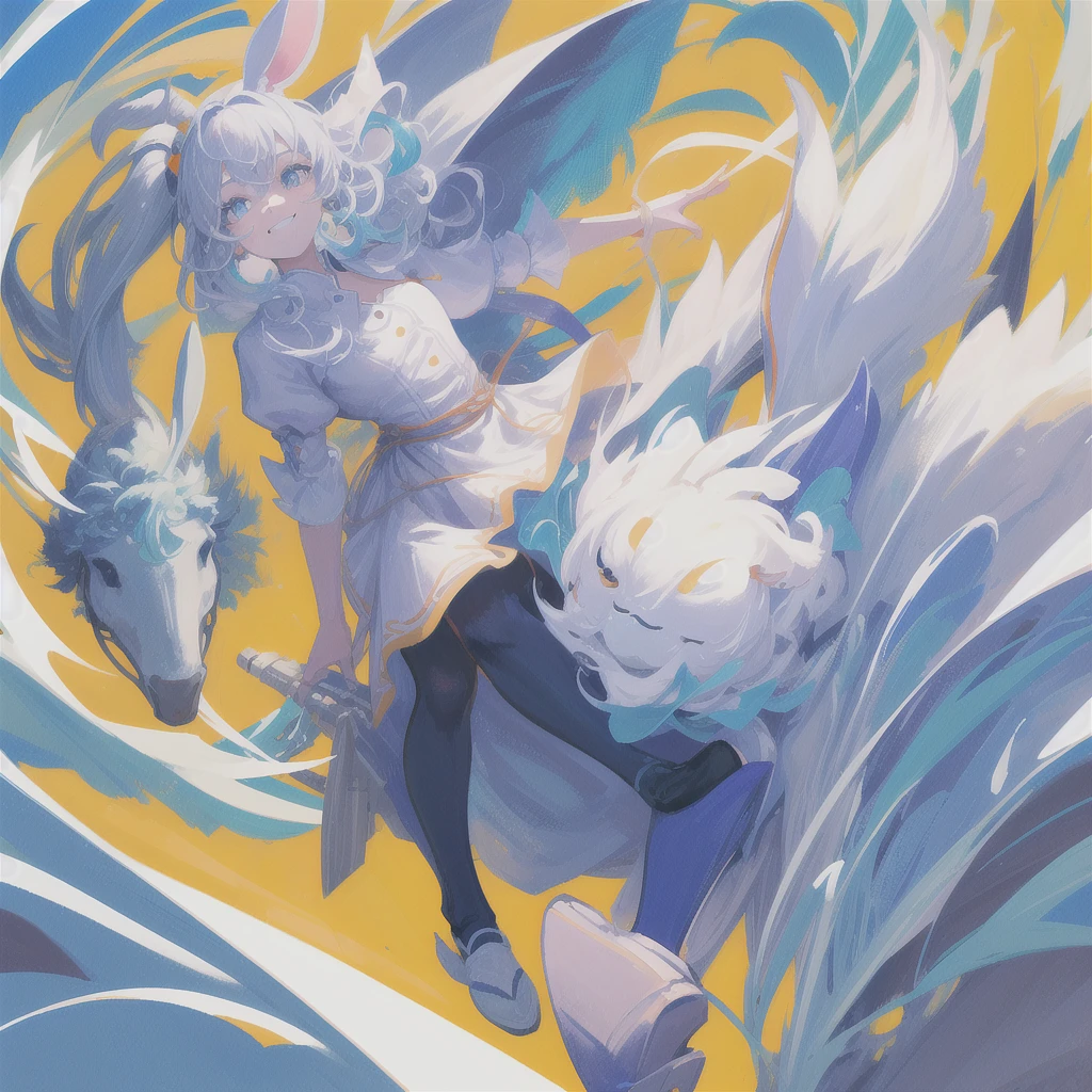 (figure: Used Pekora), (flat color:0.9),(colorful:1.1),(masterpiece:1,2),1girl, best quality,shiny skin,masterpiece,hyper detailed ultra high res,sunlight, (photorealistic:1.4),cute,smile,