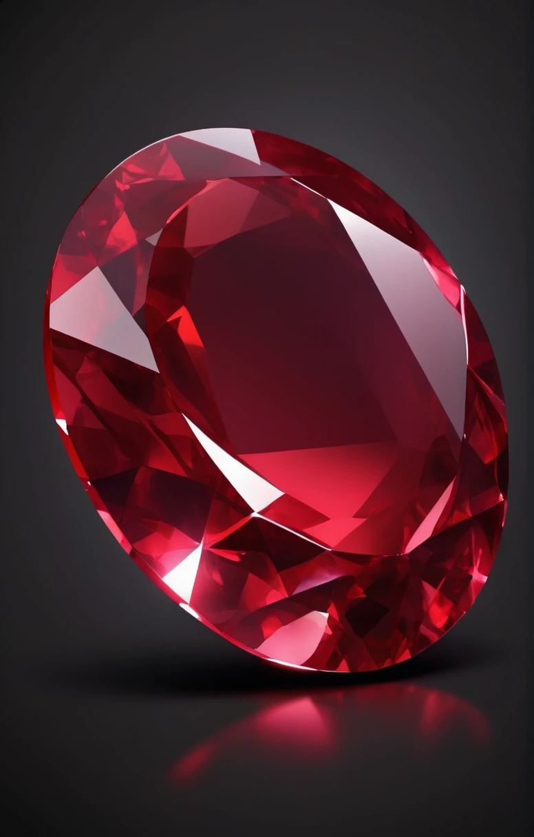 3d ruby icon on black background