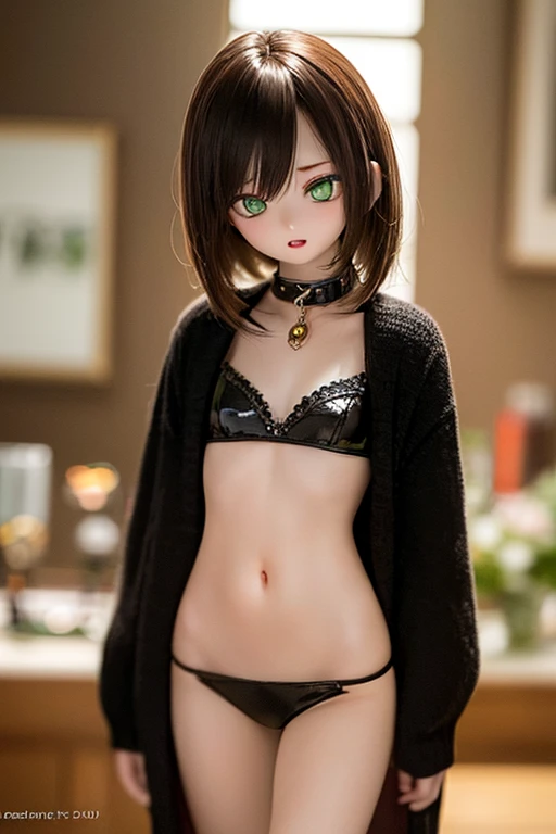 (SFW:2), photorealistic, realistic photo, 8k, ((highest quality)), ((masterpiece)), (extremely detailed), kukolnydom, doll, (female, 20yo, 20 years old:1.6), solo, ((cowboy shot, standing)), skinny, slim, slender, thin body, (parted lips, green eyes, brown hair, plastic skin, looking at another, glass eyes, gradient eyes, shining eyes, detailed eyes:1.3)