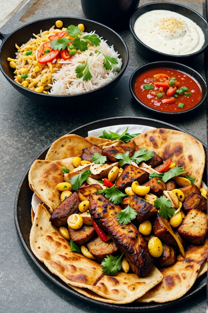 All street food in one plate 