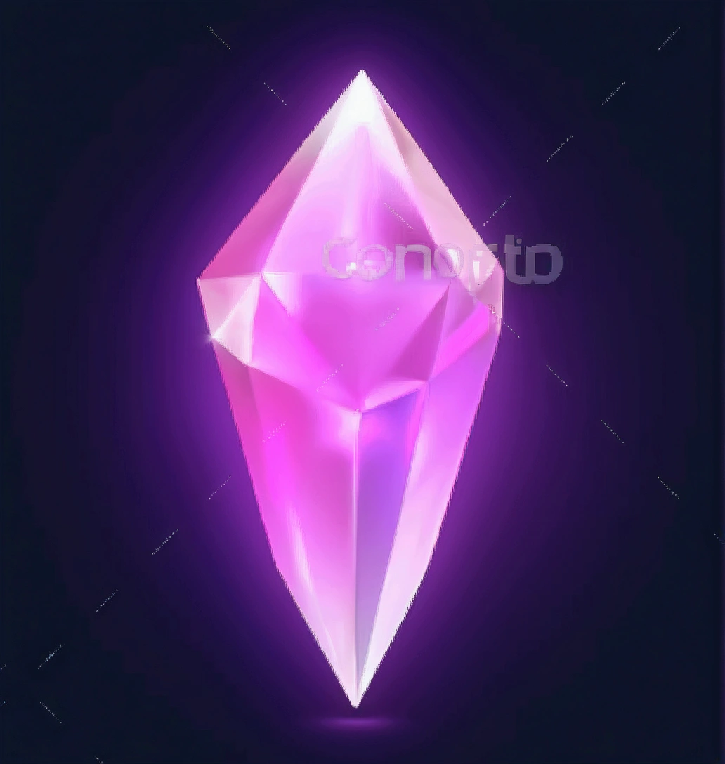 colorful 3d ruby on black background