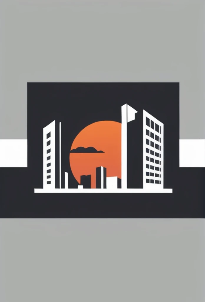 a stylish logo for the construction industry
Logo of a square low-rise building that is long next to a Japanese one-story building
Pretty cool
chic and modern design
The orange sunset is withering in the building's design sky
use gray as one's logo
A logo with a cool Japanese-style square office in a circle-shaped logo
The logo is monotone in white, black and gray
Only the sky above the house is designed to be orange
White background