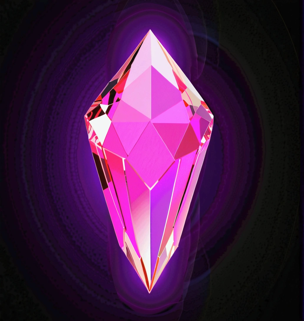 colorful 3d ruby on black background art