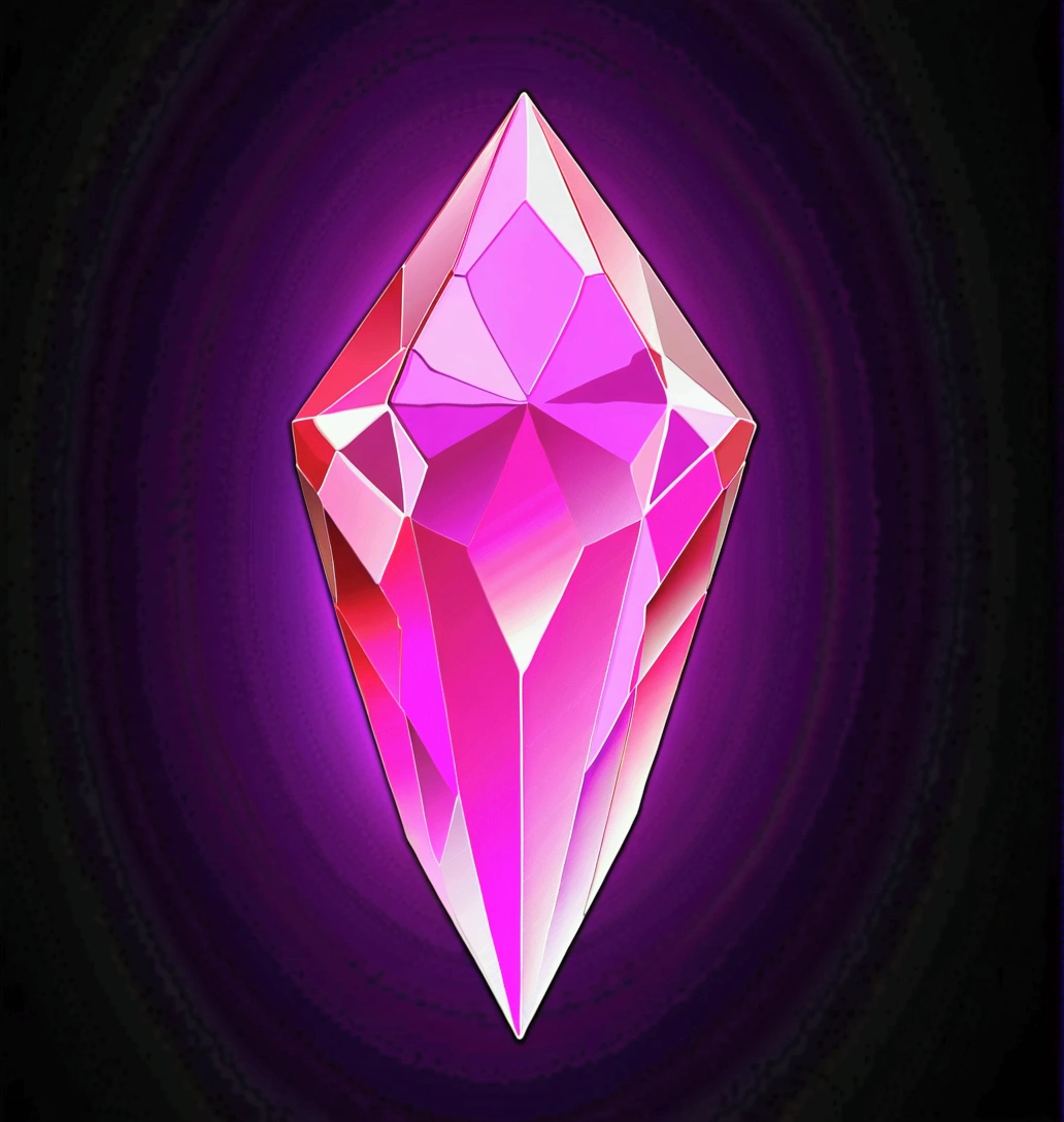 colorful 3d ruby on black background art