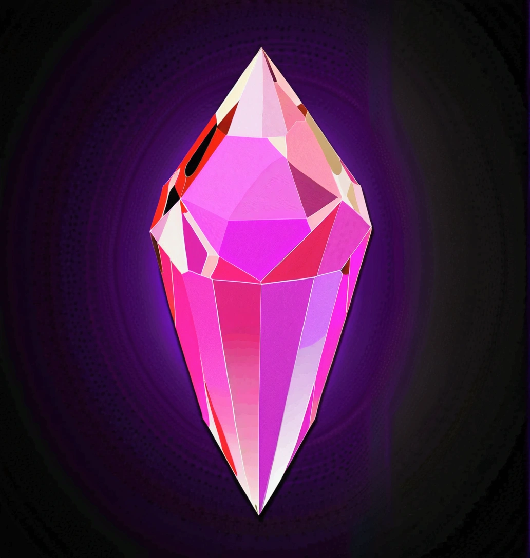 colorful 3d ruby on black background art