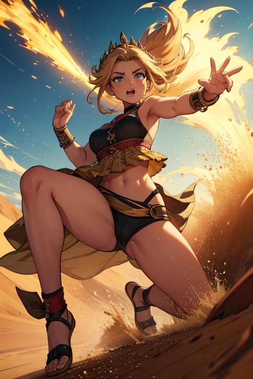 desert princess kicking up a sandstorm