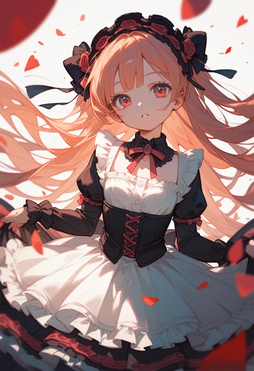 (Fraction_9,Fraction_8_Direction_7_up),1 Girl,Loli，beautiful_Face,Lolita，skirt