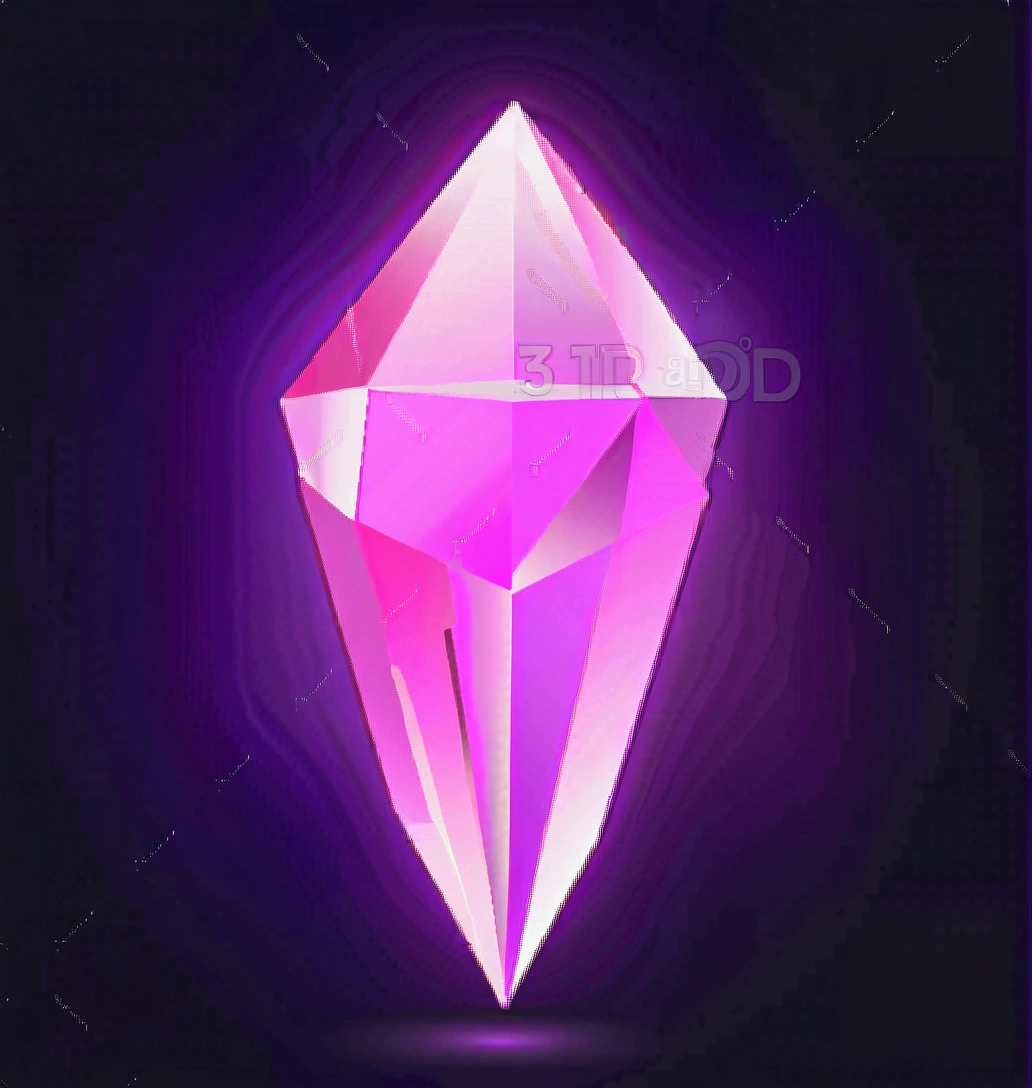 colorful 3d ruby on black background art