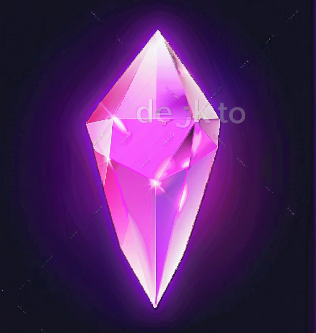 colorful 3d ruby on black background art