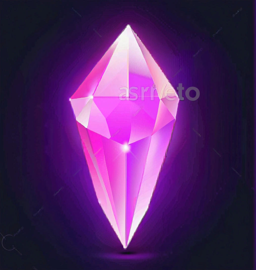 colorful 3d ruby on black background art