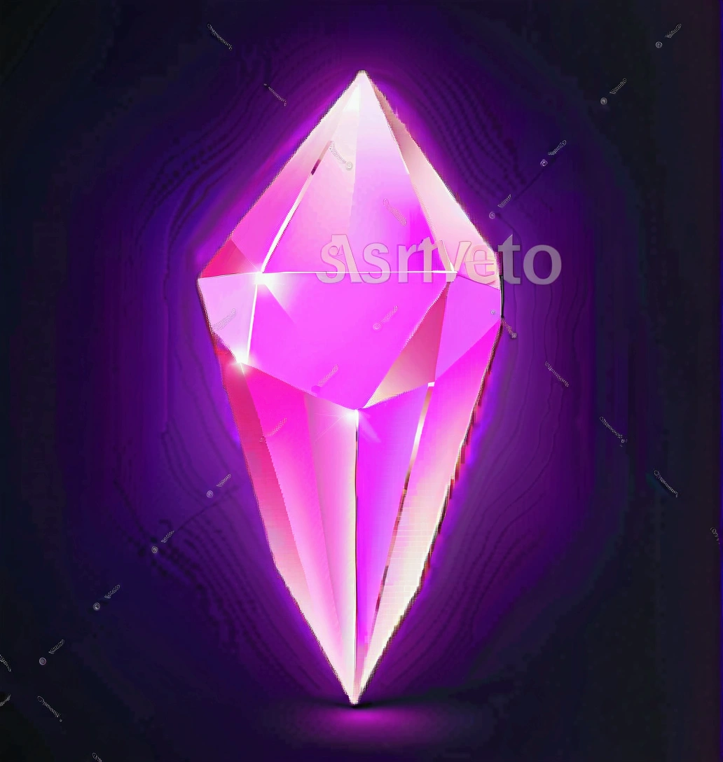 colorful 3d ruby on black background art