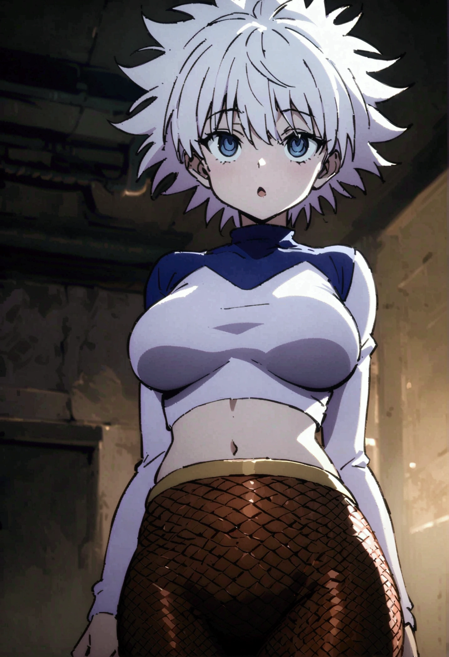 killua ahegao nipple lactating crop top lamia body