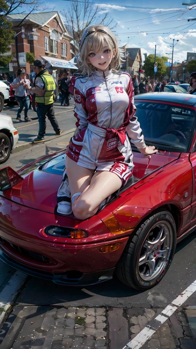 One Woman Race Queen Pose for the camera