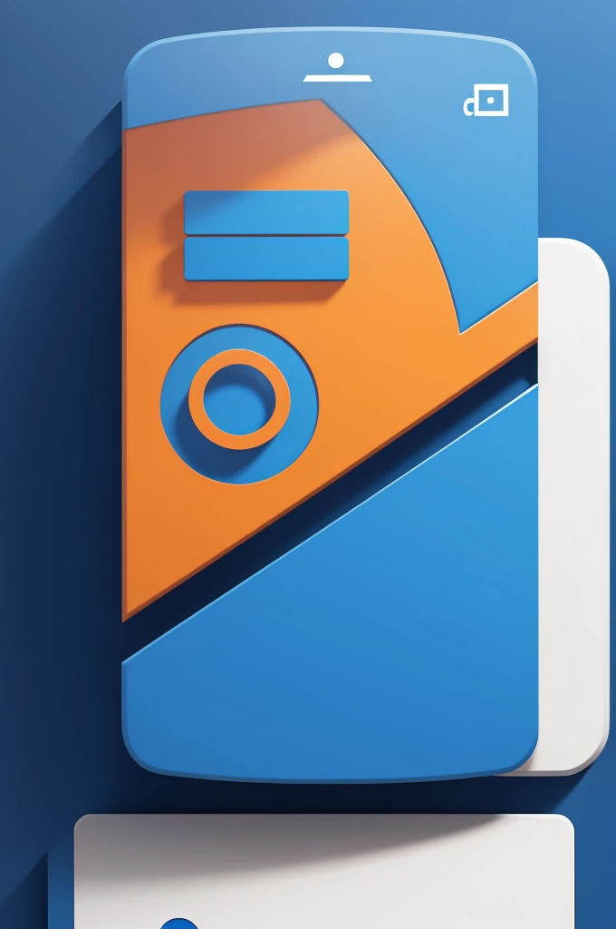 Location icon with blue and orange background color