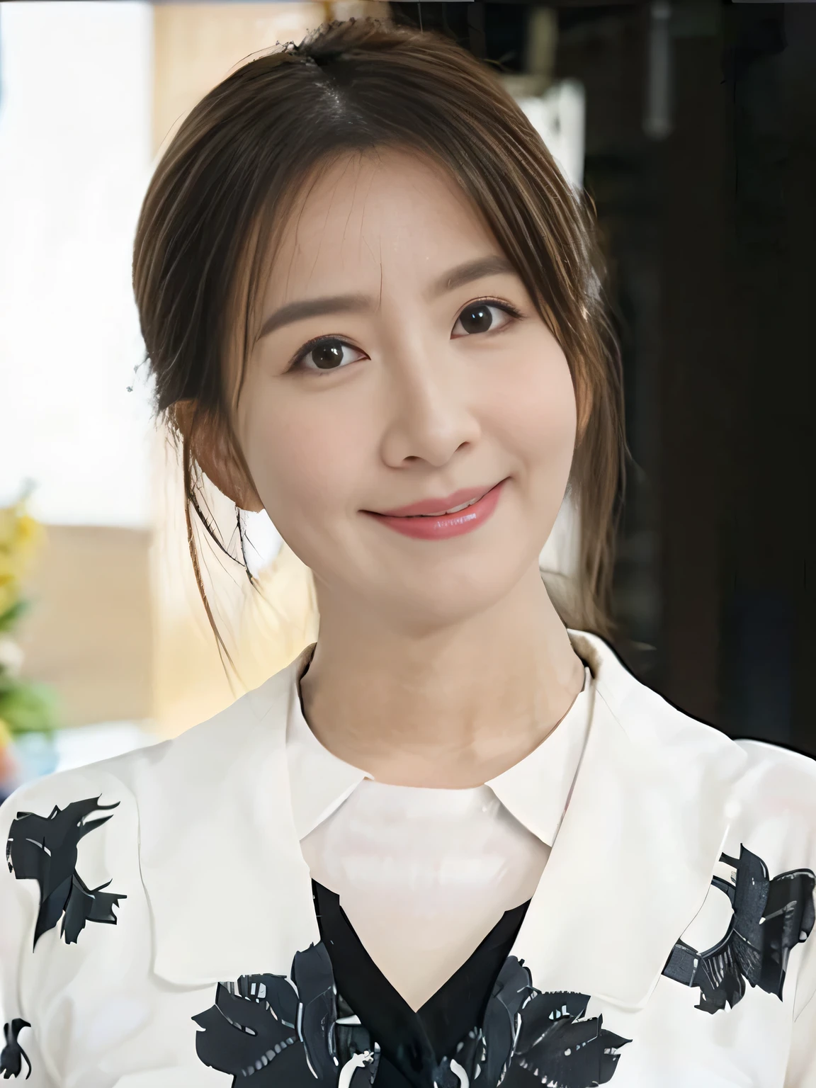 8K，（Black Background）、Simple background Best quality、Upper Body、masterpiece、Realistic。Realistic、Very detailed、Natural light、1 Japanese female、40 years old，Slightly brown-haired、short hair、（Lean forward to look into the camera）、Detailed bending forward、lingerie、Her cleavage is visible、A refreshing smile A friendly smile、Happy emotion smiley faces、Very detailedな顔と肌、Very detailedな目、Very detailedな顔と肌、Very detailed smile、Full Body Shot