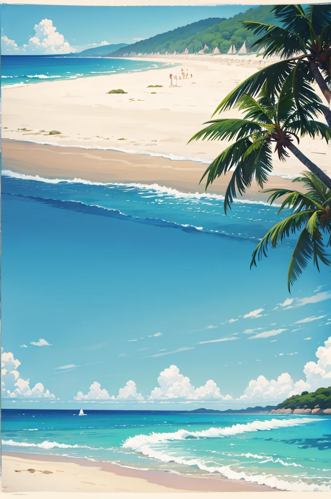 beach ,simple detaled, background
