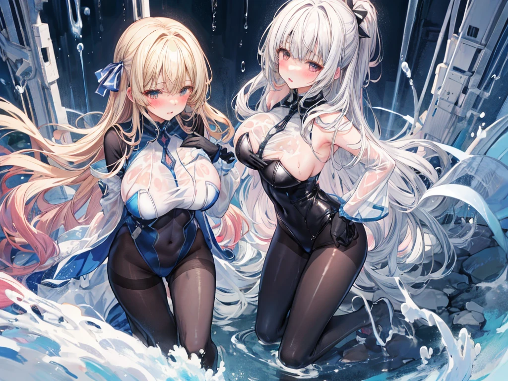 Full body black rubber suit My body is wet with rain Covered in mucus anime Figure skater The entire body has a metallic sheen. Blonde long hair soaking wet in the pouring rain Black, extra long gloves that become transparent when wet Wet and transparent black leotard Black Pantyhose Scared I am going to cry Embarrassing Big breasts that will tear your clothes Very large breasts Extremely distended breasts Huge breast swelling cute Pathetic clear Small eyes Droopy eyes Pale pink rouge Royal City Underground Old bed hair band Wet and see-through black bodysuit Black See-Through mucus all over the body Wet lips Sweat gushes out from all over the body Mucus pulls strings Shiny with lotion Embarrassing Blushing White Wet 大量のWhite Wet