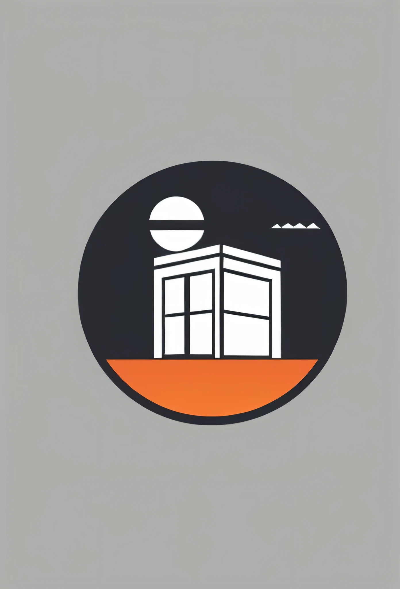 a stylish logo for the construction industry
Logo of a square container that is long next to a Japanese one-story house
Pretty cool
chic and modern design
The orange sunset is withering in the container's design sky
use gray as one's logo
A logo with a cool Japanese-style square container drawn inside a circle-shaped logo
The logo is monotone in white, black and gray
Only the sky above the house is designed to be orange
White background