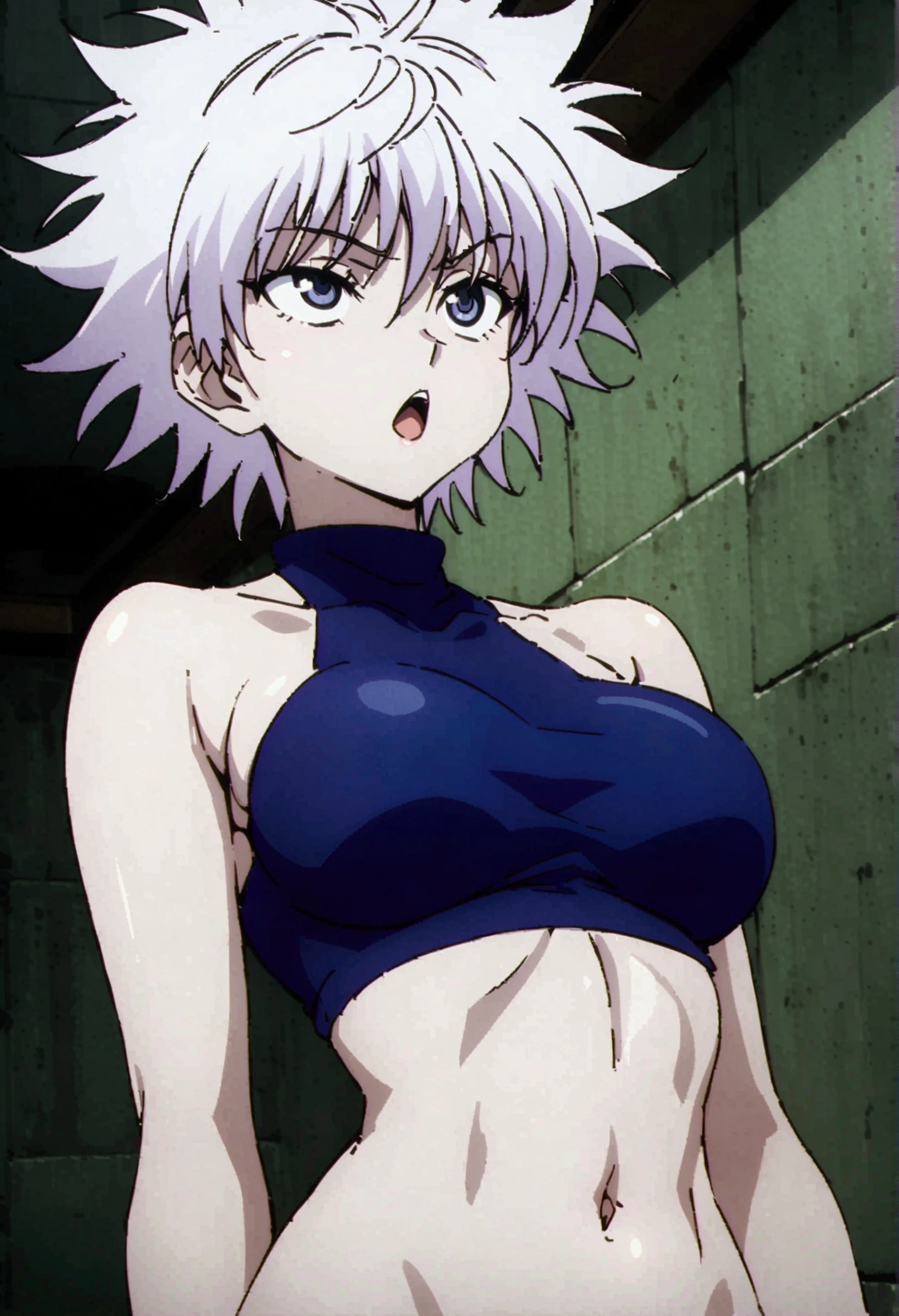 killua ahegao big breast crop top arachne body