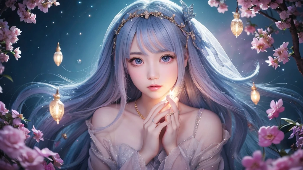 1920×1080、Like the picture、Delicate depiction、heaven、Fantasy、A world of light、magic、Wrapped in dazzling light、眩Shiiほどの黄金色の光が降り注ぐ、god々Shii、Fantasy、cute、Beauty、Adult female、Big Eyes、女godの風格、女godの飾り物、一人の美Shii美の女godの全身の画像を作ってください