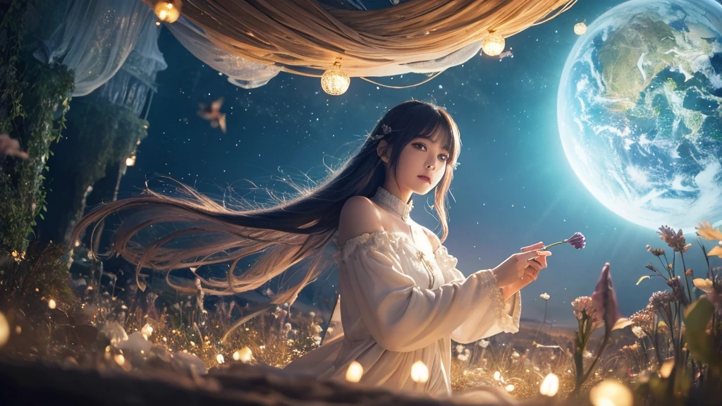 1920×1080、Like the picture、Delicate depiction、heaven、Fantasy、A world of light、magic、Wrapped in dazzling light、眩Shiiほどの黄金色の光が降り注ぐ、god々Shii、Fantasy、cute、Beauty、Adult female、Big Eyes、女godの風格、女godの飾り物、一人の美Shii美の女godの全身の画像を作ってください