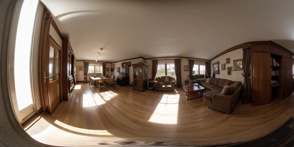 Equirectangular 360-degree panorama view photo with left and right ends seamlessly connected. Demon King's Castle, indoor