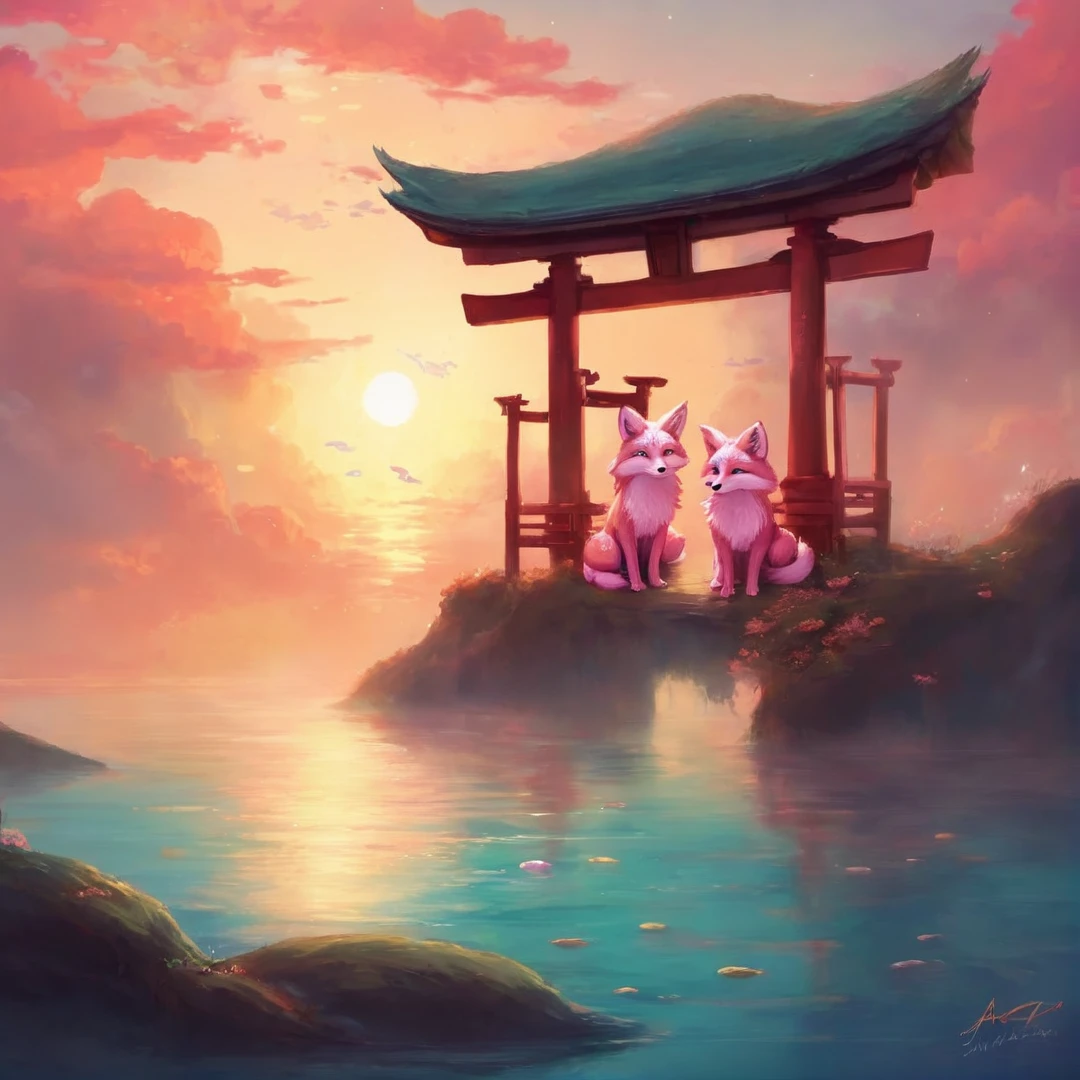 Water, clouds and foxes