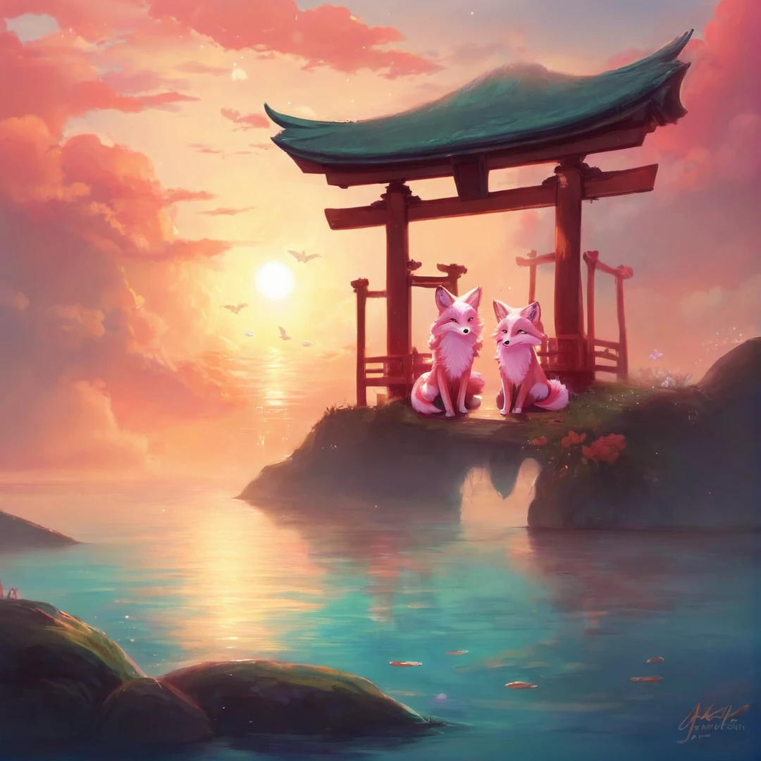 Water, clouds and foxes
