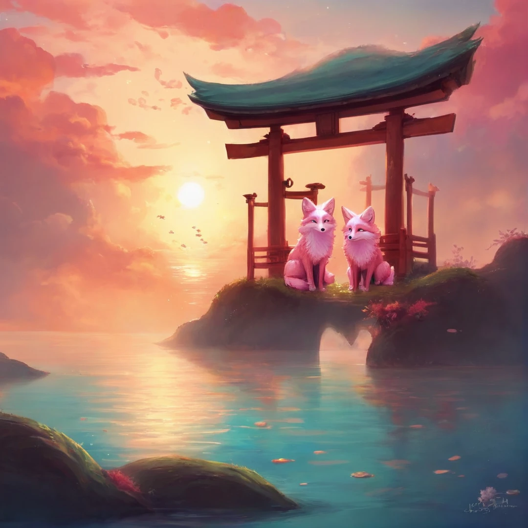 Water, clouds and foxes
