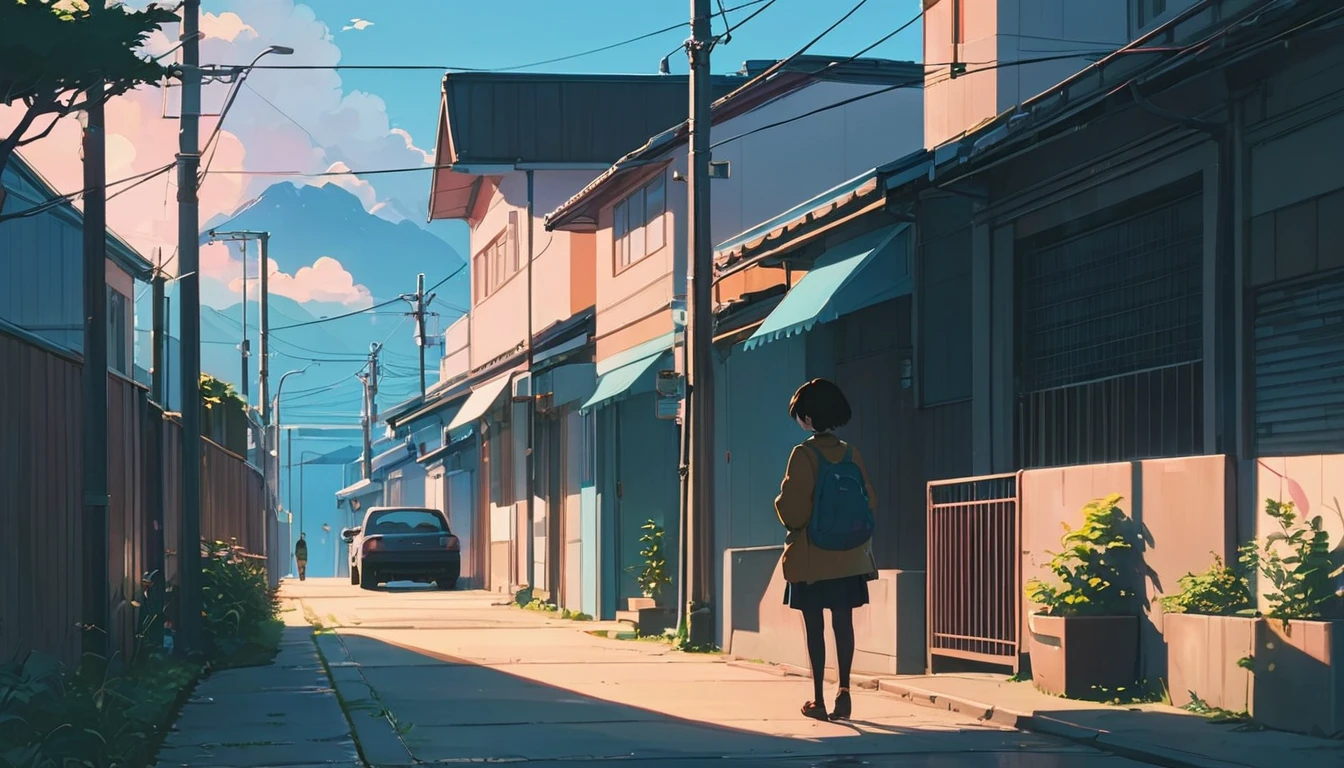 Aesthetic anime style lofi hiphop chill illustration, ((makoto shinkai)), makoto shinkai&#3 background anime full hd, conceptual artwork, tumblr, magical realism, cute anime