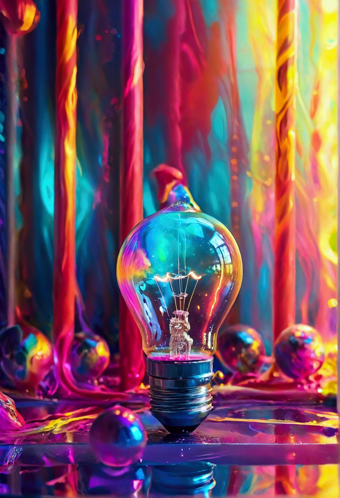 Everyone's secrets inspire all my scenes、I write all my fantasies、Dying in every dream、 Elemental Art、Fluorescent lamp, ral-colorswirl