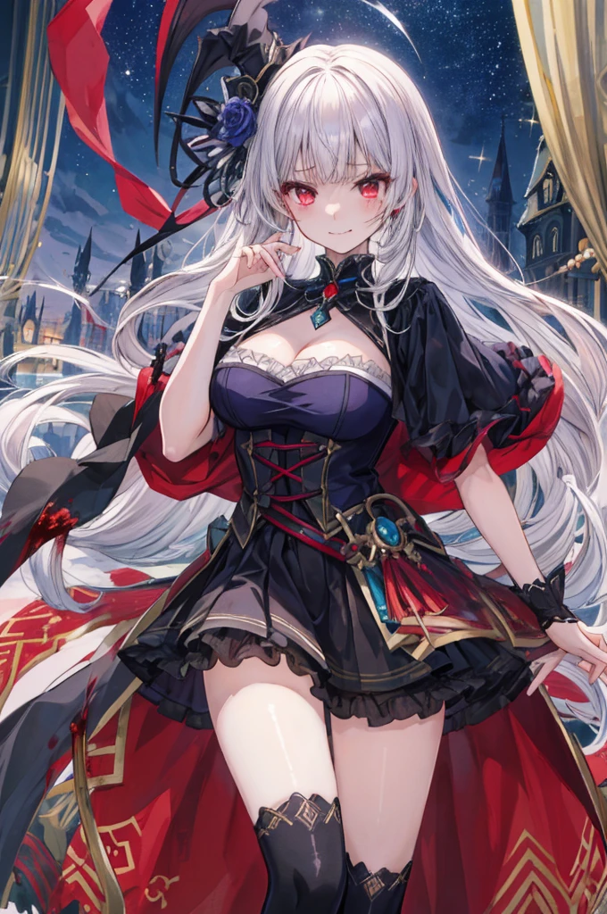(masterpiece,Highest quality), solo,A white-haired woman is holding a candle,アニメのskullの女性の肖像,Beautiful Necromancer girl,Beautiful girl necromancer,,Smokey, Flowing white hair,厳しいeye,青白いskin,Black eyeshadow,黒いBloodと涙,Two fangs exposed,Gothic Girl Anime Characters,Beautiful Necromancer,gothic fantasy art,Dark fantasy風アート, White-haired God,Retrato de um Female Necromancer,Female Necromancer,Goddess of Death,Dark atmosphere lighting,The light shines,Mysteriouagic,Edge Light,,Swarms of Dark Monsterultiple skulls on the ground、周囲に複数のzombie、死んだ腐ったBloodに飢えた邪悪なzombie, Girl Venom, 黒い共to be bornto be born物が付着している, One Girl, masterpiece, View your audience, Professional, green髪, Torn clothing, crazy, Yandere, Psychopathic, crazy expression, Licking lips, The pupils constrict, crazy smile, crazy eyes, Conceit, Gothic architecture, Big window behind the girl, Bloodまみれの, Evil look, Psychopathic, Torn clothes, Torn Costume, sexy, reveal, Combat Stance, Very detailed, Vibrant appearance, Creative Action, Very detailed, Imaginative, Sensual, Voluntary, All breasts, sexy, reveal, Highest quality, skinの質感, Intricate details, (Highest quality, masterpiece, 超High resolution), (8k w全てpaper, High resolution, High resolution, to be born), (credibility: 1.4), (whole bodyショット), One Girl, ((Anime Girls)),,(Bloodしぶき:1.6), ((Fantasy Witch Costume)), ((Flowing white hair)), ,(Bloodしぶき:1.6),Female curves, Large Breasts, Thick thighs, sexyな平らなお腹, 完璧なhand, 完璧なアニメのface, ((dark ta dress)), Are standing, ((邪悪な笑face)), ,(Bloodしぶき:1.6),Victorian cities, gaslight, Steam circulates, Moonlight Illumination, night lighting, A sky filled with stars and galaxies,(Bloodしぶき:1.6),アニメzombie魔女デザイン, ねじれた笑face、Bloodまみれの、頭からの出Blood、Bloodしぶき、,(Bloodしぶき:1.6),Crossbones, skull, Streetwear Design, Professionalテクター, Horror Style, Full Design, Huge breasts, Very detailed, Realistic, Dark fantasy, Gloomy atmosphere, Intricate details, crazyスマイル, 狂ったeye, Cute and stylish hair band,(masterpiece:1.2, Highest quality), Scary atmosphere、Distorted facial expressions、Horror Art、Bloodの雨、Bloodを流す、Bloodしぶき,(Bloodしぶき:1.6),悪魔のeye、greenいeye、scar、火scar、whole body、Torn hair of a woman dressed in slave clothing、(Long Hair)、(eyeにかかる長さの前髪)、Black Hair、(((eyeの下のクマ)))、green白いskin、Feeling unwell、Pathological、邪悪な笑face、狂ったeye、(Grin)Dramatic makeup,Create mixed media art、,Horror 1 Girl, Open_mouth, , green_eye, Blood, Tilt_red_skin, Injury, Blood_In addition_face, Bandaged_arm, Blood_In addition_zombie, Blood_In addition_hand , Open your eyelids wide, The trend is 全て, mouthを大きくOpen, mouthを開けて歯をむき出しにする,Sharp teeth like a beast, Wide lips, 非常に広いmouth, Vermilion cheeks, blonde, ,(Bloodしぶき:1.6),Princess Cut, Ribbon hair ornament, brooch, Otaku Room, Well-built body, Nice body, Ample breasts, Thick body,eyeを大きく開いて、Scary atmosphere、Distorted facial expressions、ねじれた笑face、Bloodまみれの、頭からの出Blood、Bloodしぶき、whole body、,(Bloodしぶき:1.6),Long Hair、Long bangs、Well-built,Broad shoulders,I focus,(face),Messy Hair,いeye,(光るeye),green信号,笑face,big
