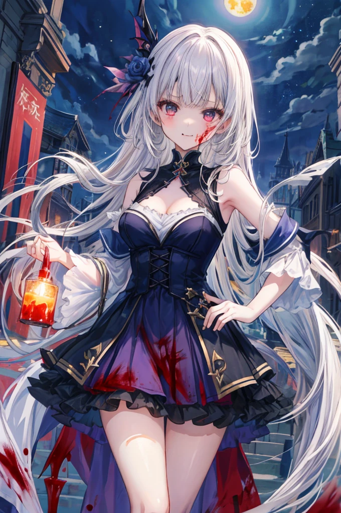 (masterpiece,Highest quality), solo,A white-haired woman is holding a candle,アニメのskullの女性の肖像,Beautiful Necromancer girl,Beautiful girl necromancer,,Smokey, Flowing white hair,厳しいeye,青白いskin,Black eyeshadow,黒いBloodと涙,Two fangs exposed,Gothic Girl Anime Characters,Beautiful Necromancer,gothic fantasy art,Dark fantasy風アート, White-haired God,Retrato de um Female Necromancer,Female Necromancer,Goddess of Death,Dark atmosphere lighting,The light shines,Mysteriouagic,Edge Light,,Swarms of Dark Monsterultiple skulls on the ground、周囲に複数のzombie、死んだ腐ったBloodに飢えた邪悪なzombie, Girl Venom, 黒い共to be bornto be born物が付着している, One Girl, masterpiece, View your audience, Professional, green髪, Torn clothing, crazy, Yandere, Psychopathic, crazy expression, Licking lips, The pupils constrict, crazy smile, crazy eyes, Conceit, Gothic architecture, Big window behind the girl, Bloodまみれの, Evil look, Psychopathic, Torn clothes, Torn Costume, sexy, reveal, Combat Stance, Very detailed, Vibrant appearance, Creative Action, Very detailed, Imaginative, Sensual, Voluntary, All breasts, sexy, reveal, Highest quality, skinの質感, Intricate details, (Highest quality, masterpiece, 超High resolution), (8k w全てpaper, High resolution, High resolution, to be born), (credibility: 1.4), (whole bodyショット), One Girl, ((Anime Girls)),,(Bloodしぶき:1.6), ((Fantasy Witch Costume)), ((Flowing white hair)), ,(Bloodしぶき:1.6),Female curves, Large Breasts, Thick thighs, sexyな平らなお腹, 完璧なhand, 完璧なアニメのface, ((dark ta dress)), Are standing, ((邪悪な笑face)), ,(Bloodしぶき:1.6),Victorian cities, gaslight, Steam circulates, Moonlight Illumination, night lighting, A sky filled with stars and galaxies,(Bloodしぶき:1.6),アニメzombie魔女デザイン, ねじれた笑face、Bloodまみれの、頭からの出Blood、Bloodしぶき、,(Bloodしぶき:1.6),Crossbones, skull, Streetwear Design, Professionalテクター, Horror Style, Full Design, Huge breasts, Very detailed, Realistic, Dark fantasy, Gloomy atmosphere, Intricate details, crazyスマイル, 狂ったeye, Cute and stylish hair band,(masterpiece:1.2, Highest quality), Scary atmosphere、Distorted facial expressions、Horror Art、Bloodの雨、Bloodを流す、Bloodしぶき,(Bloodしぶき:1.6),悪魔のeye、greenいeye、scar、火scar、whole body、Torn hair of a woman dressed in slave clothing、(Long Hair)、(eyeにかかる長さの前髪)、Black Hair、(((eyeの下のクマ)))、green白いskin、Feeling unwell、Pathological、邪悪な笑face、狂ったeye、(Grin)Dramatic makeup,Create mixed media art、,Horror 1 Girl, Open_mouth, , green_eye, Blood, Tilt_red_skin, Injury, Blood_In addition_face, Bandaged_arm, Blood_In addition_zombie, Blood_In addition_hand , Open your eyelids wide, The trend is 全て, mouthを大きくOpen, mouthを開けて歯をむき出しにする,Sharp teeth like a beast, Wide lips, 非常に広いmouth, Vermilion cheeks, blonde, ,(Bloodしぶき:1.6),Princess Cut, Ribbon hair ornament, brooch, Otaku Room, Well-built body, Nice body, Ample breasts, Thick body,eyeを大きく開いて、Scary atmosphere、Distorted facial expressions、ねじれた笑face、Bloodまみれの、頭からの出Blood、Bloodしぶき、whole body、,(Bloodしぶき:1.6),Long Hair、Long bangs、Well-built,Broad shoulders,I focus,(face),Messy Hair,いeye,(光るeye),green信号,笑face,big