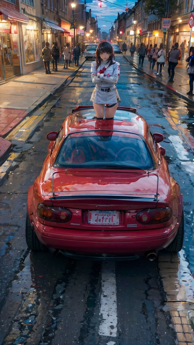 One Woman　Race Queen　Pose for the camera　 Car and me