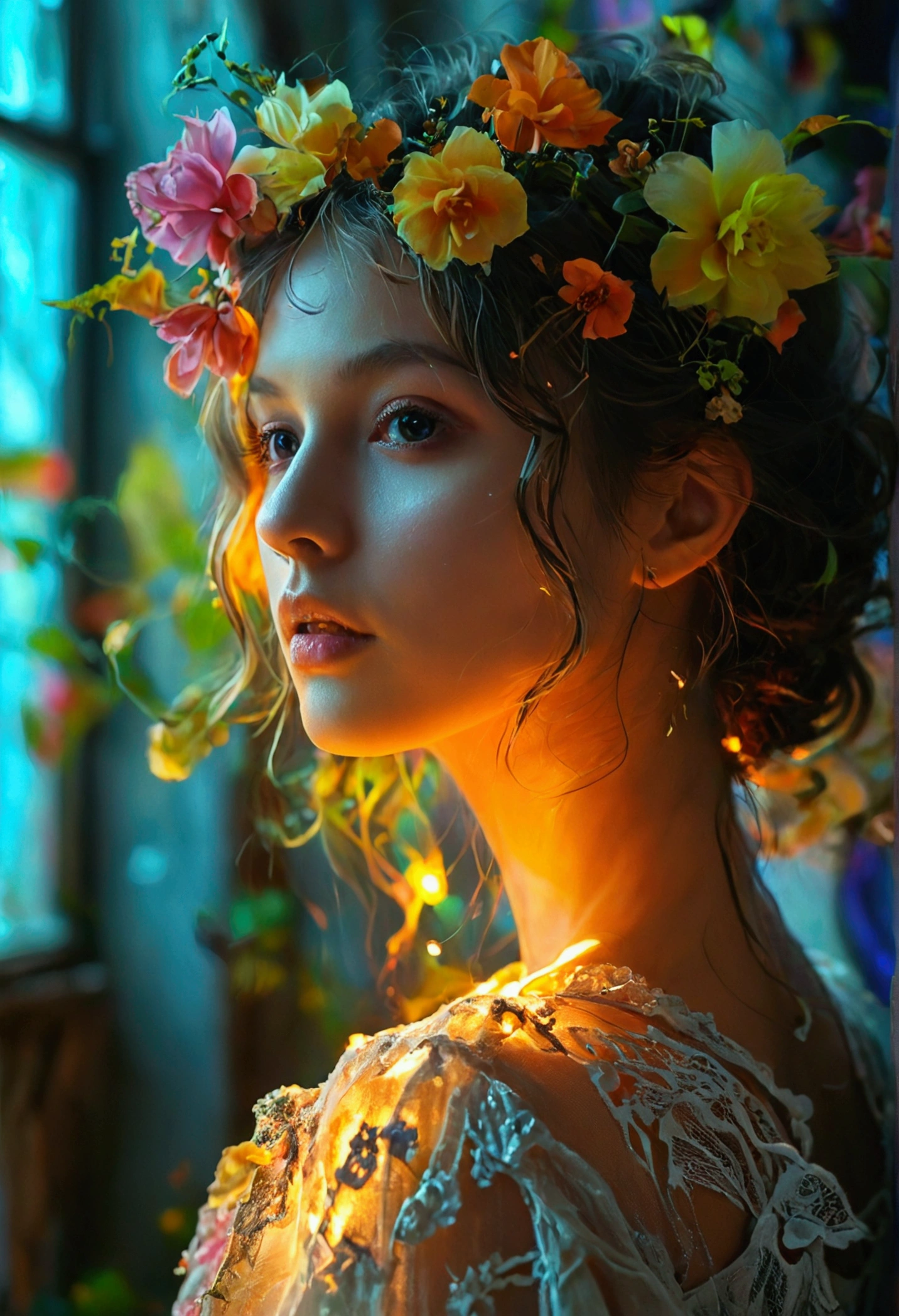 Everyone's secrets inspire all my scenes、I write all my fantasies、Dying in every dream、 Elemental Art、Fluorescent lamp, ral-colorswirl
