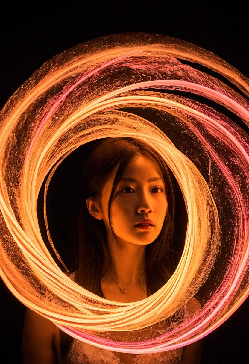 Everyone&#39;s secrets inspire all my scenes、I write all my fantasies、Dying in every dream、 Elemental Art、Fluorescent lamp， ral-colorswirl