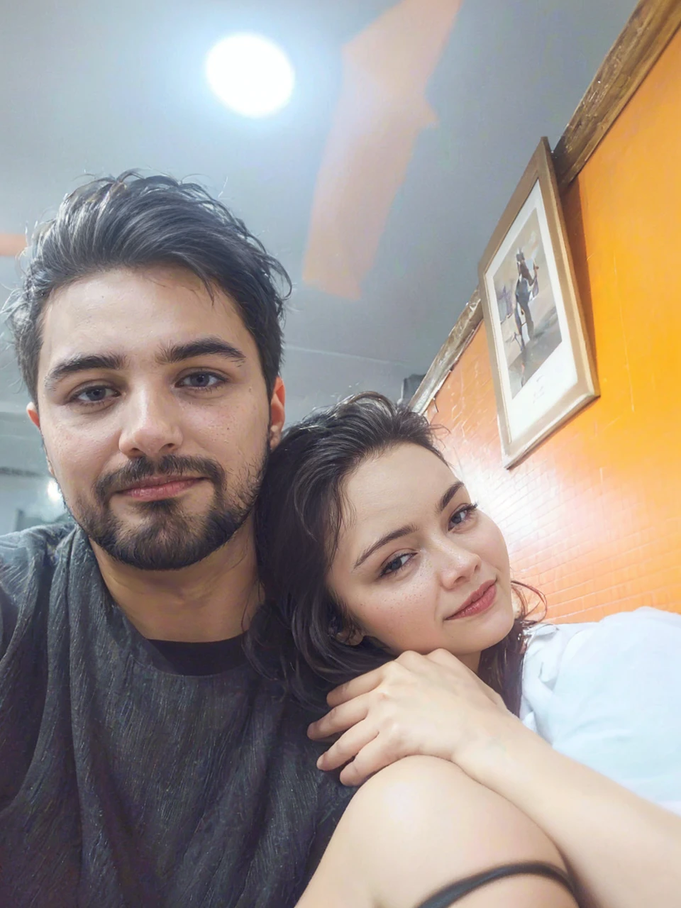 clear face,Hd photo,lovely background ,fill of love ,couple 