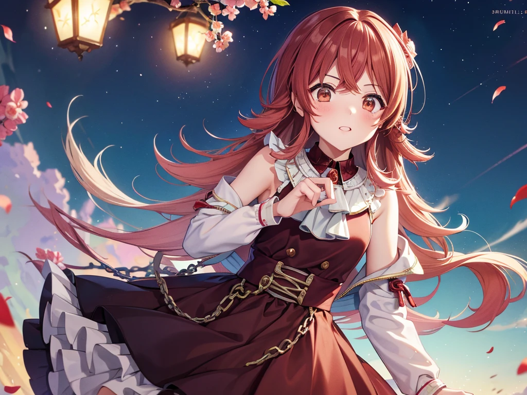 masterpiece, Highest quality, (1 beautiful girl :1.2), Straight hair, Fishtail Braid, 24-years-old, Medium chest, Standard weight,  close your eyes, dissatisfaction:1.3, Red nose :1.1, Lakeside、Perplexed attitude、