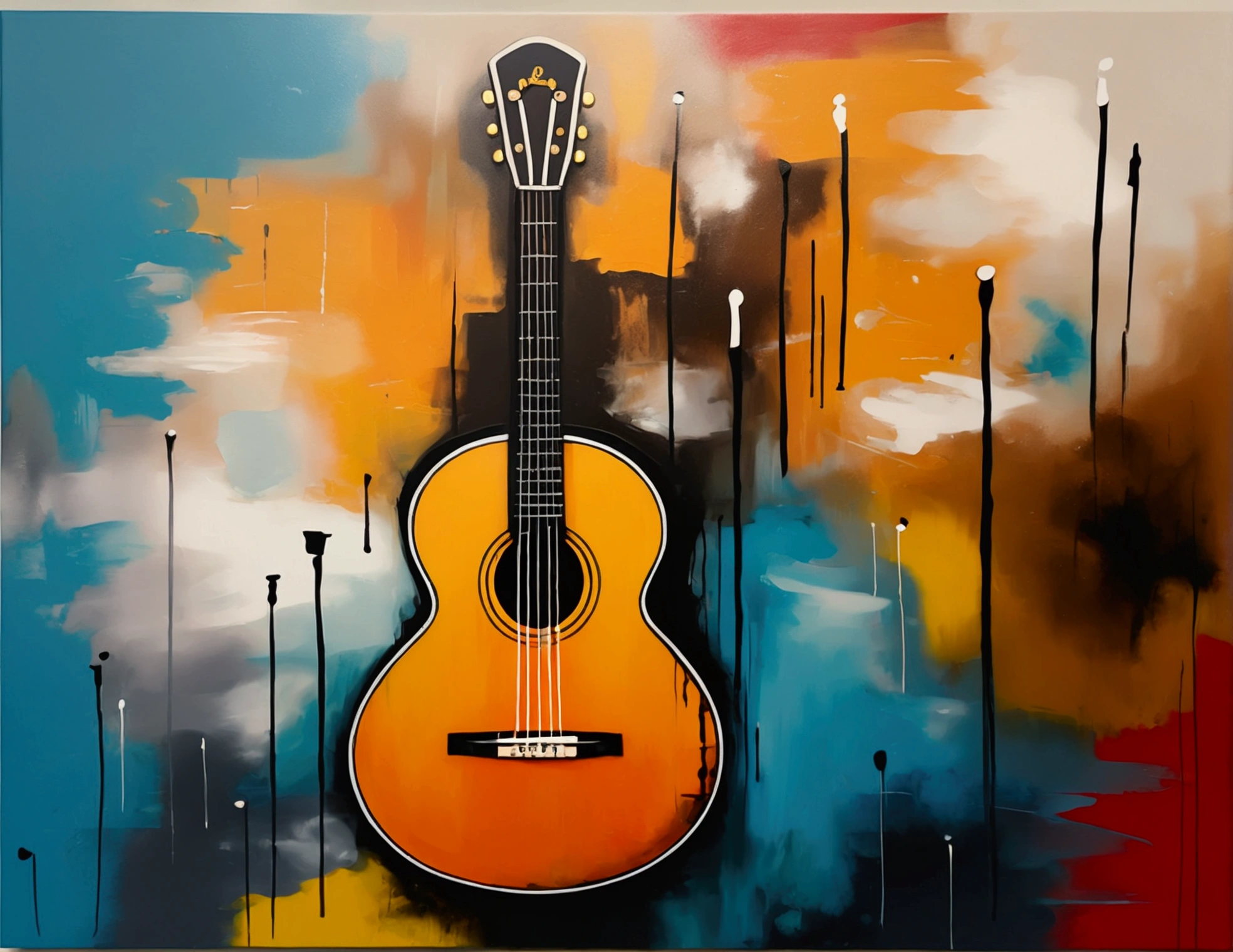 beautiful detailed classical guitar,minimalistic vector art,bold dark lines,simple elegant design,highly detailed,photorealistic,masterpiece,8k,best quality,digital art,graphic design,symmetry,minimalism,clean lines,geometric,monochrome,high contrast