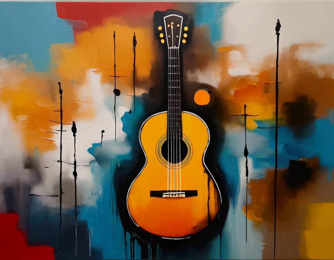 beautiful detailed classical guitar,minimalistic vector art,bold dark lines,simple elegant design,highly detailed,photorealistic,masterpiece,8k,best quality,digital art,graphic design,symmetry,minimalism,clean lines,geometric,monochrome,high contrast