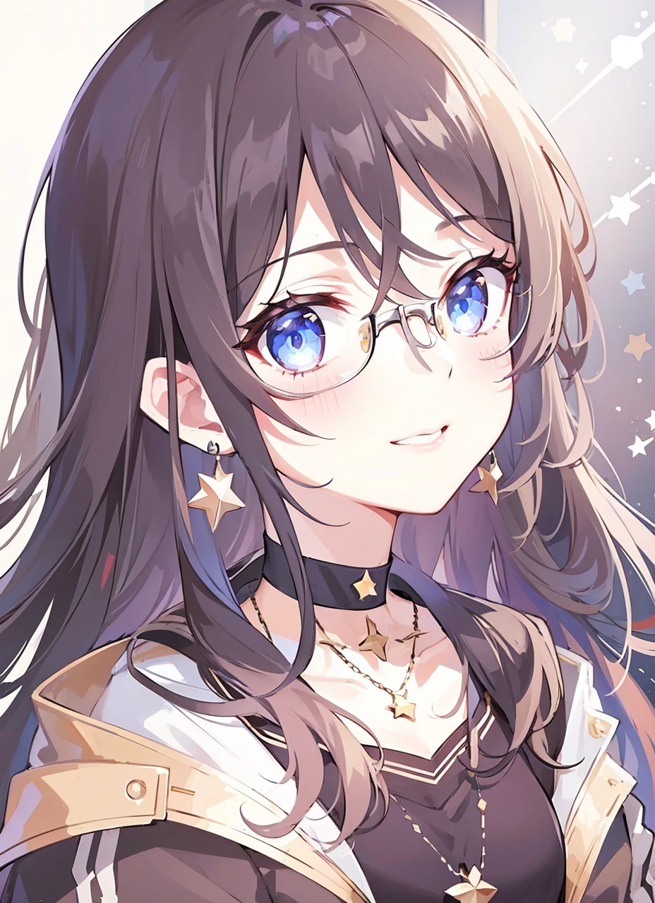 beautiful young woman with glasses, high school girl, beautiful night cityscape, highly detailed, 8k, photorealistic, intricate details, elegant, cinematic lighting, atmospheric, warm colors, glowing lights, mist, reflections, peaceful, serene, gorgeous